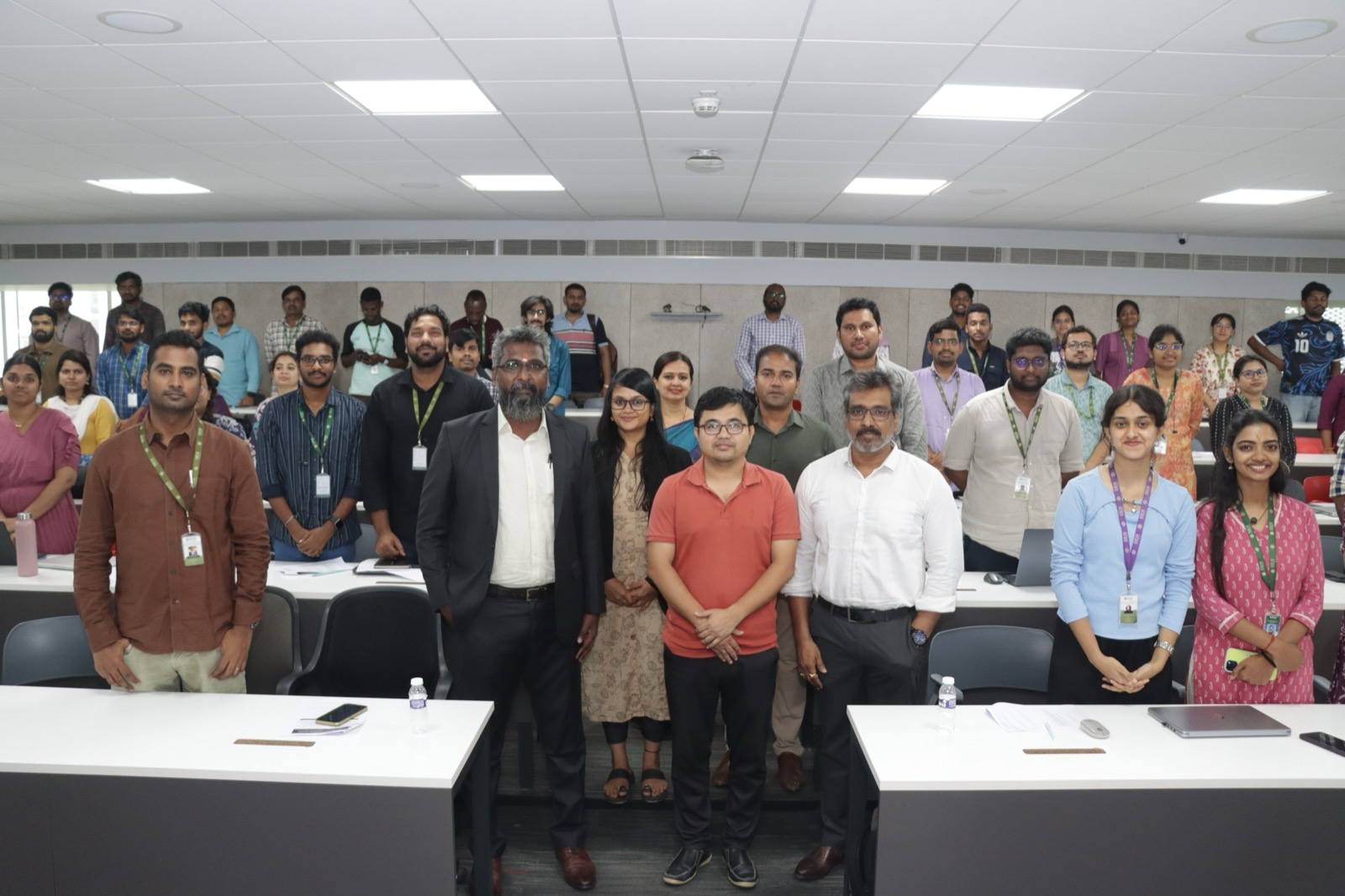 Group photograph of participants and the DEI team at the Idea to Impact workshop, SRM University-AP
