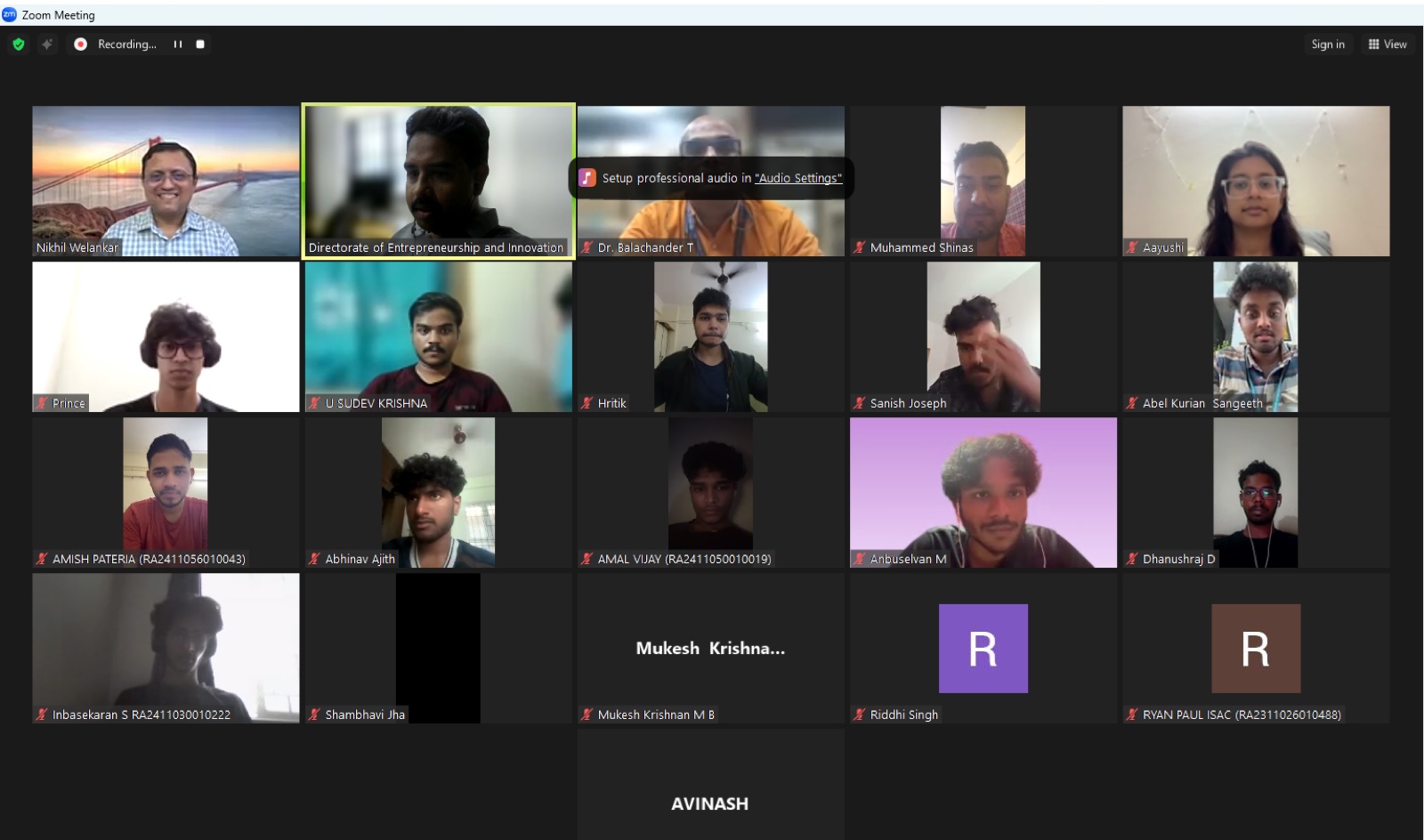 School of Computing students attending the online expert session on user-centric product design