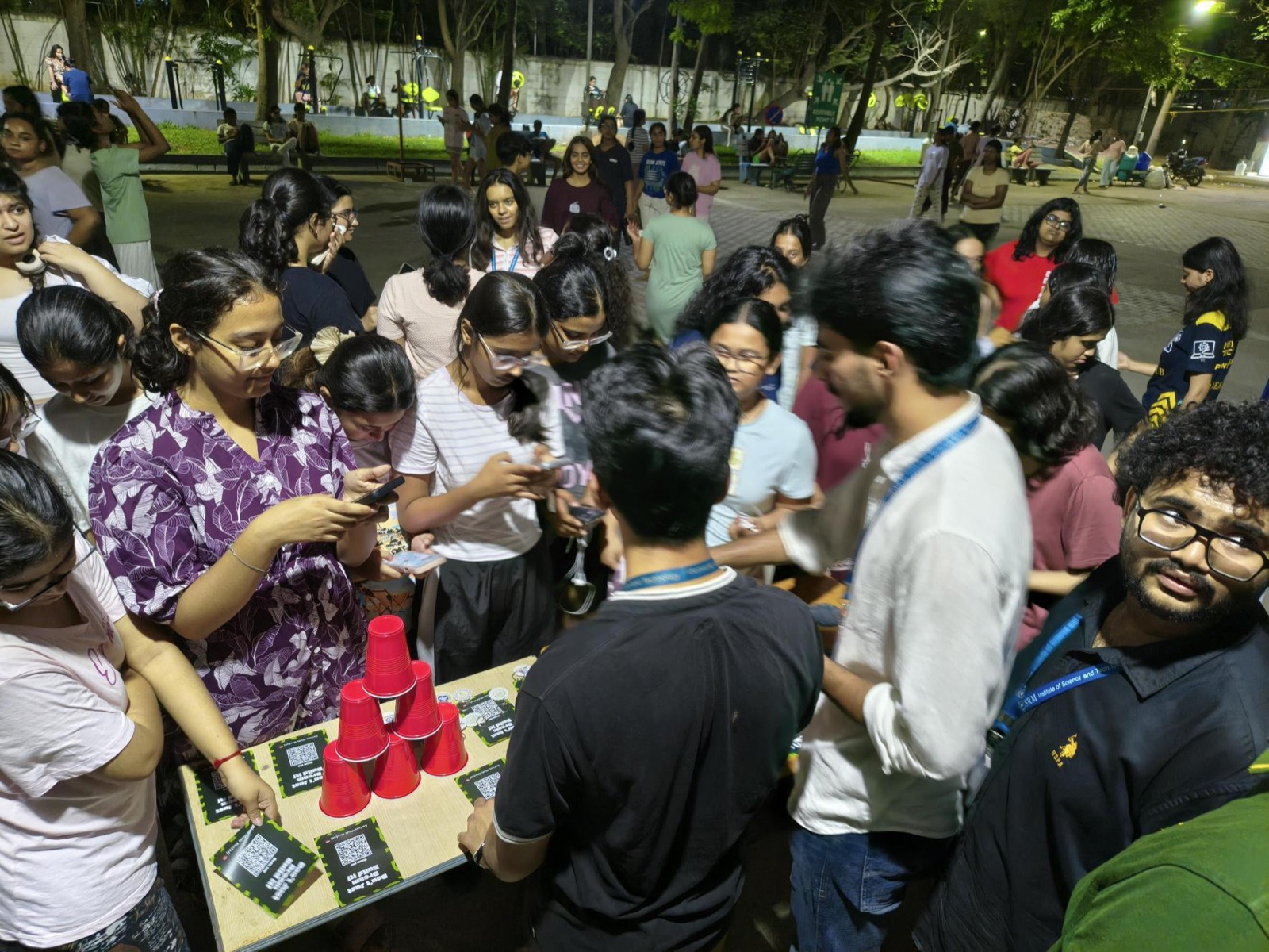 Students taking part in the startup discovery challenge at the hostel