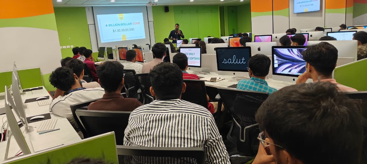 IP Awareness session in progress at the School of Computing iOS lab